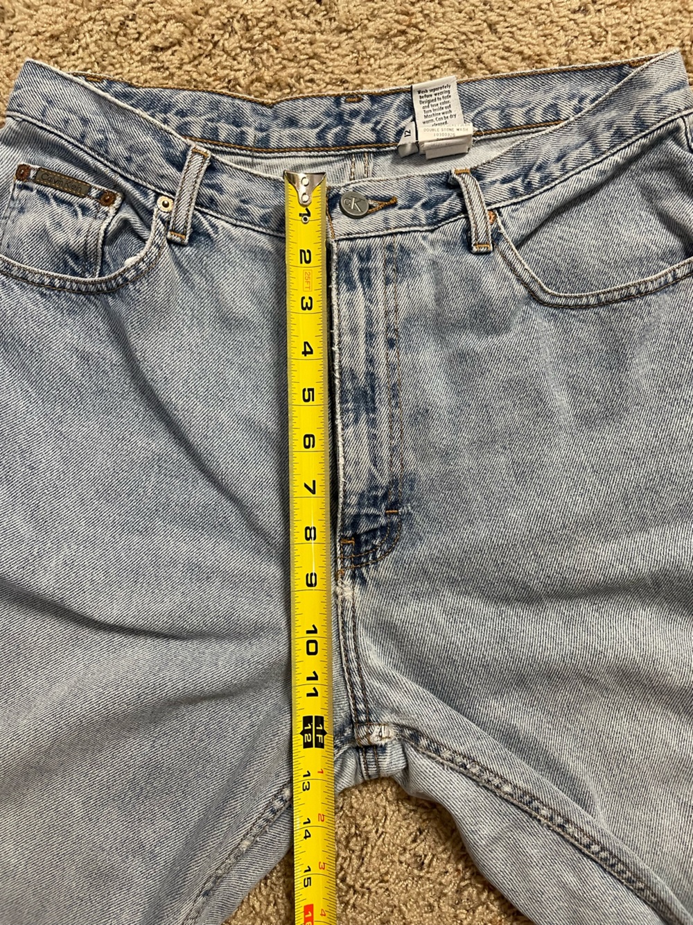 Vtg Y2K 90s Calvin Klein Jeans, 5 pocket straight leg, 100% cotton, size 12x32 - Picture 6 of 10